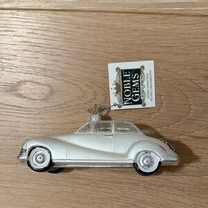 Noble Gems White Vintage Car Ornament by Kurt S. Adler, Just Married ornament